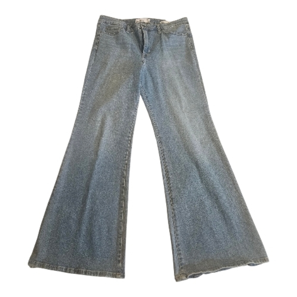 Sam Edelman Vintage-Inspired Wide Leg Jeans - Light Blue Wash